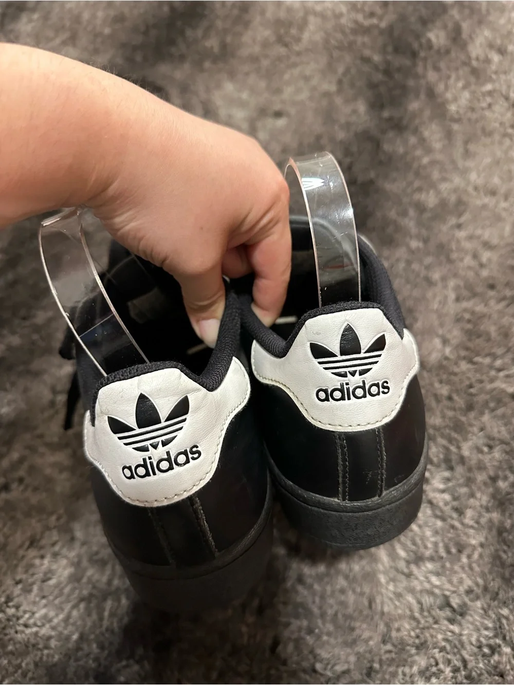 Adidas Core Black White Superstar Shoes Men’s Sz 7 / Woman’s 8.5 Blokecore Indie